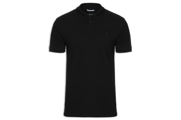 Polo Masculina Pima Piquet - Preto