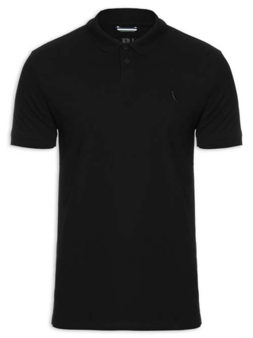 Polo Masculina Pima Piquet - Preto