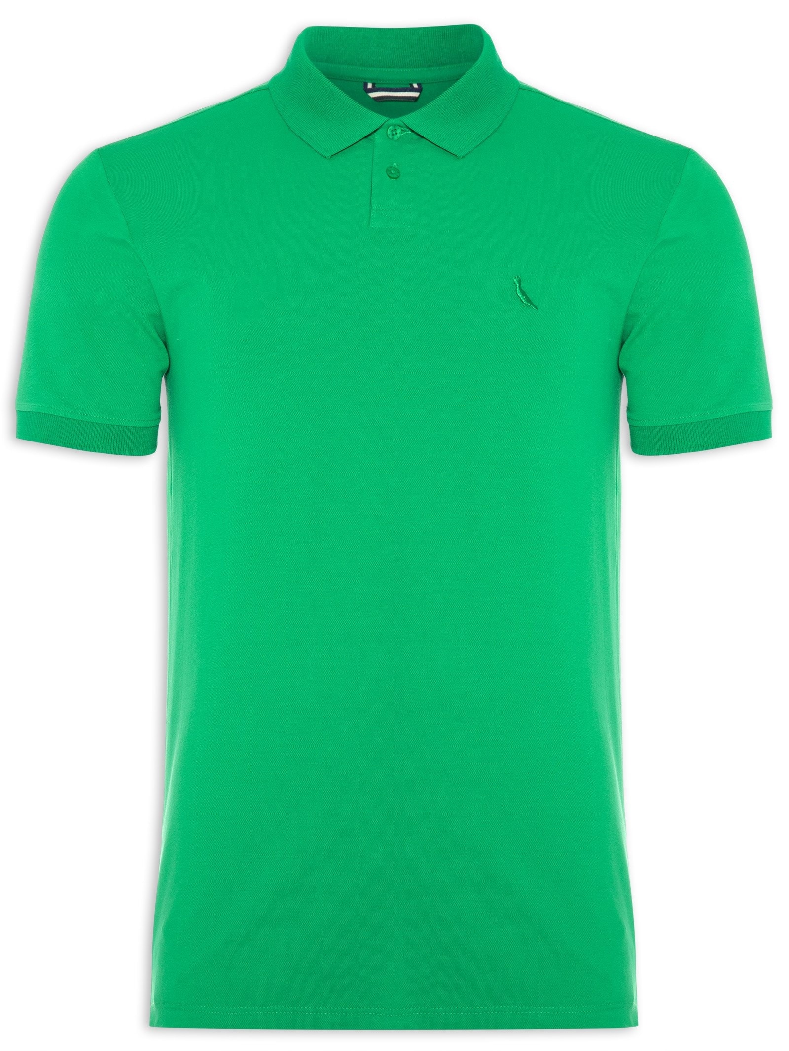 Polo Masculina Pima Piquet Verde Reserva