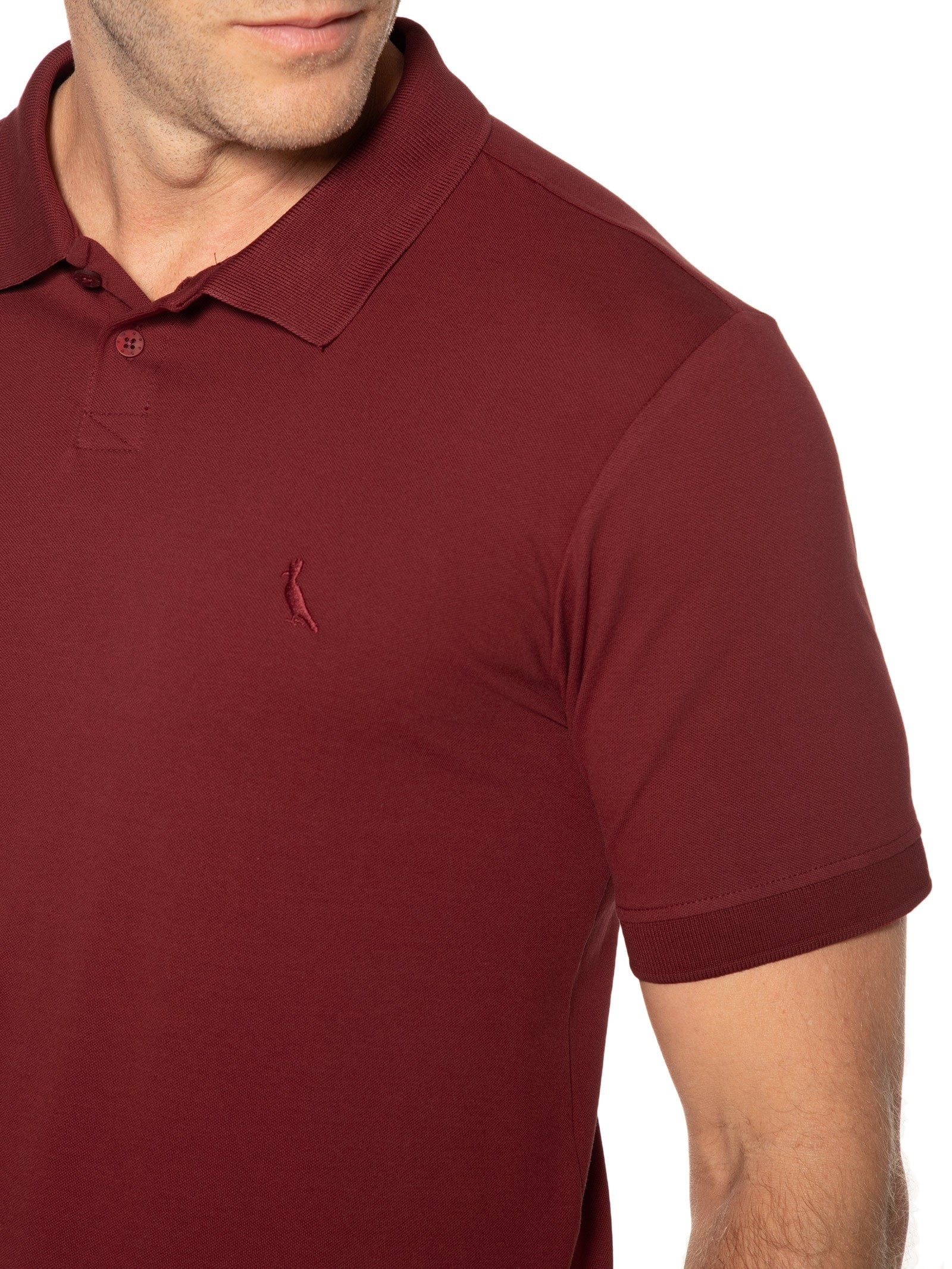Polo Masculina Pima Piquet Vermelho Reserva