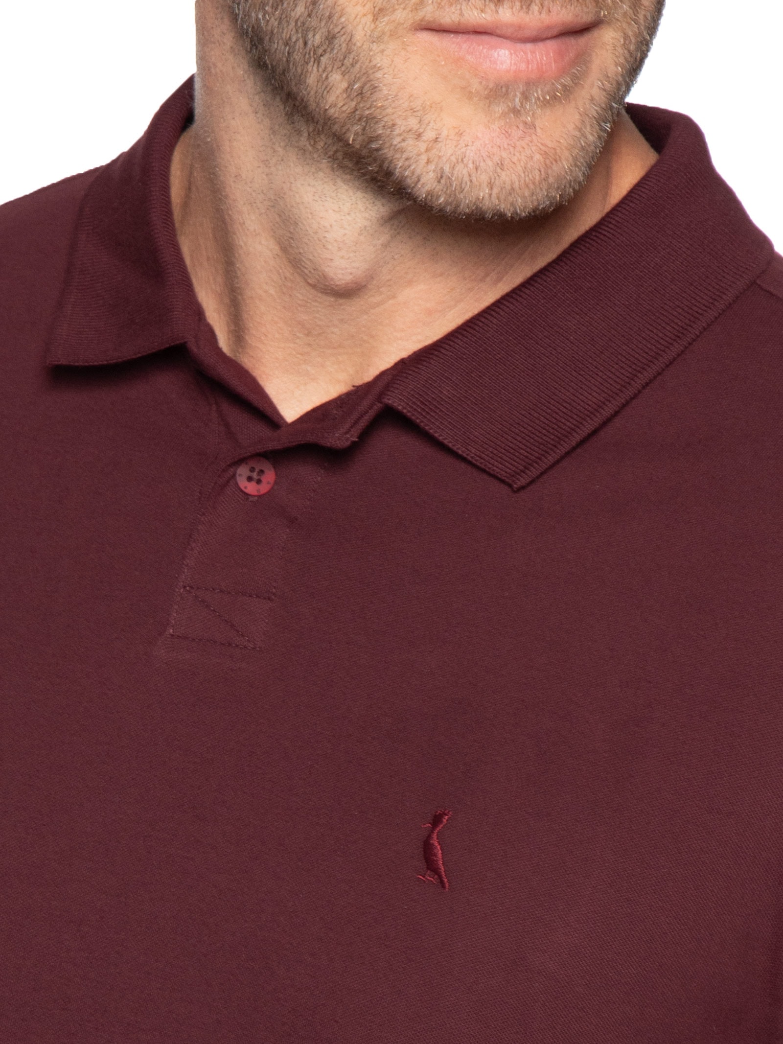 Polo Masculina Pima Piquet – Vermelho Reserva