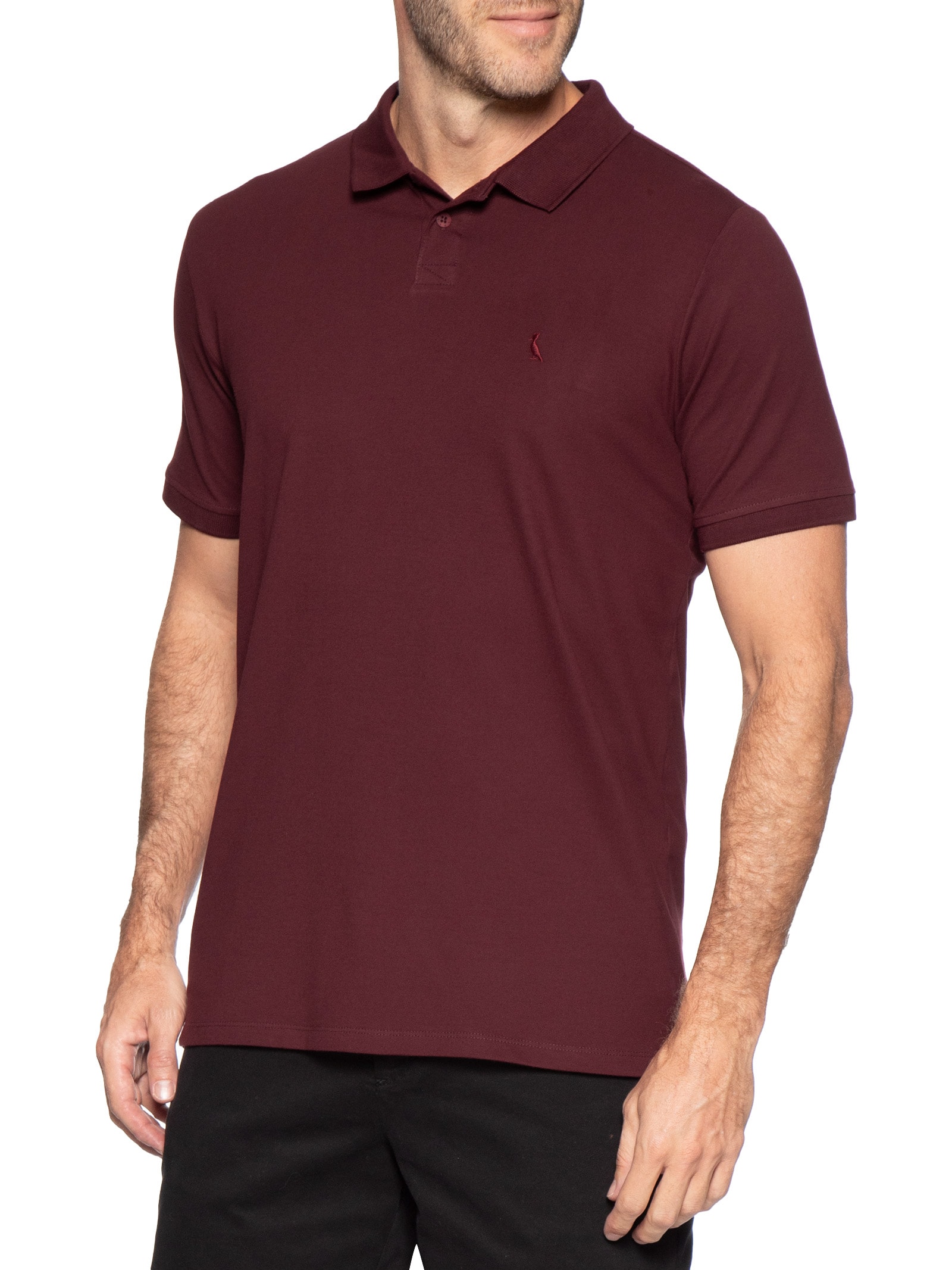 Polo Masculina Pima Piquet – Vermelho Reserva