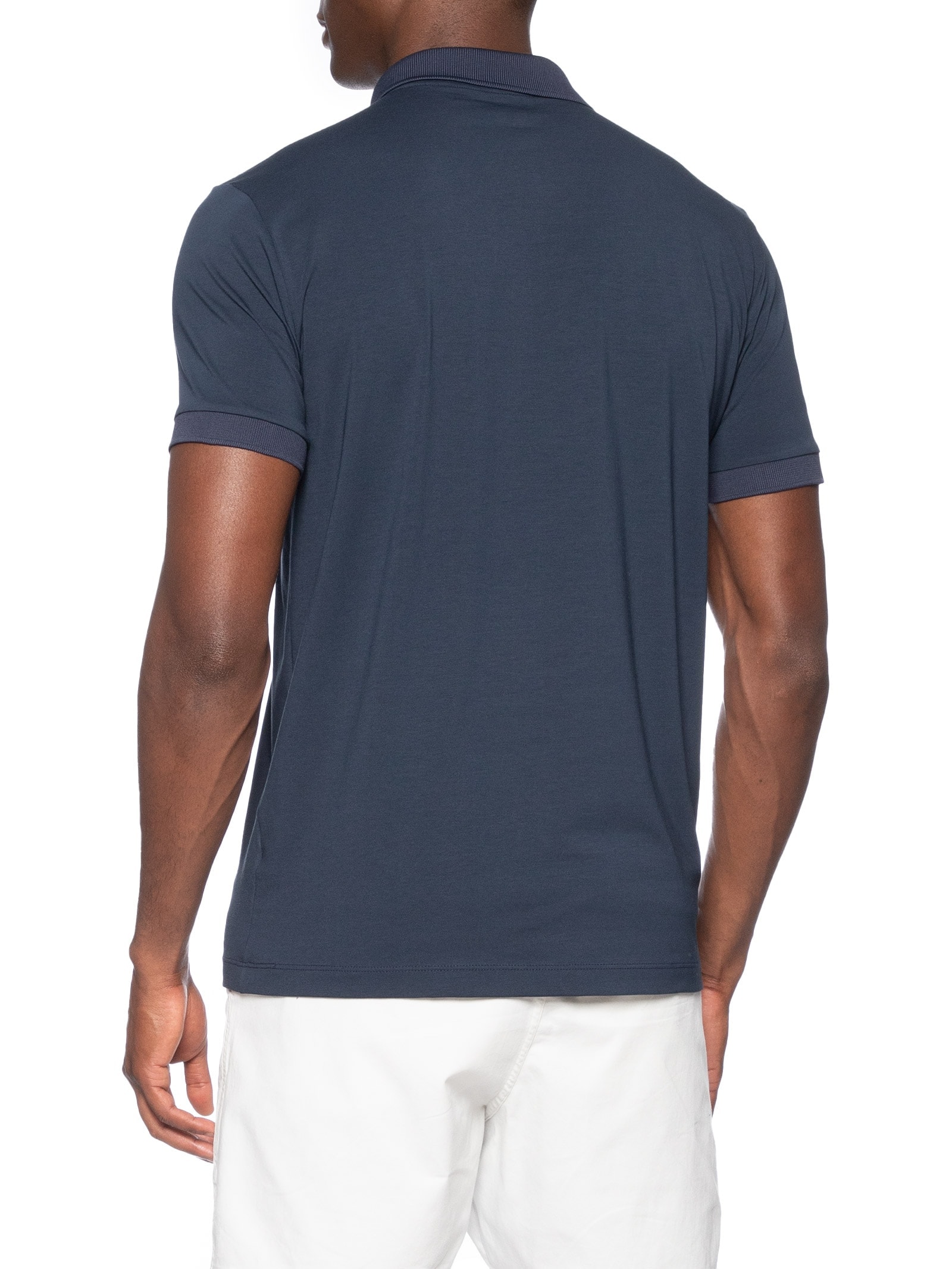 Polo Masculina Pima Tech Azul Reserva