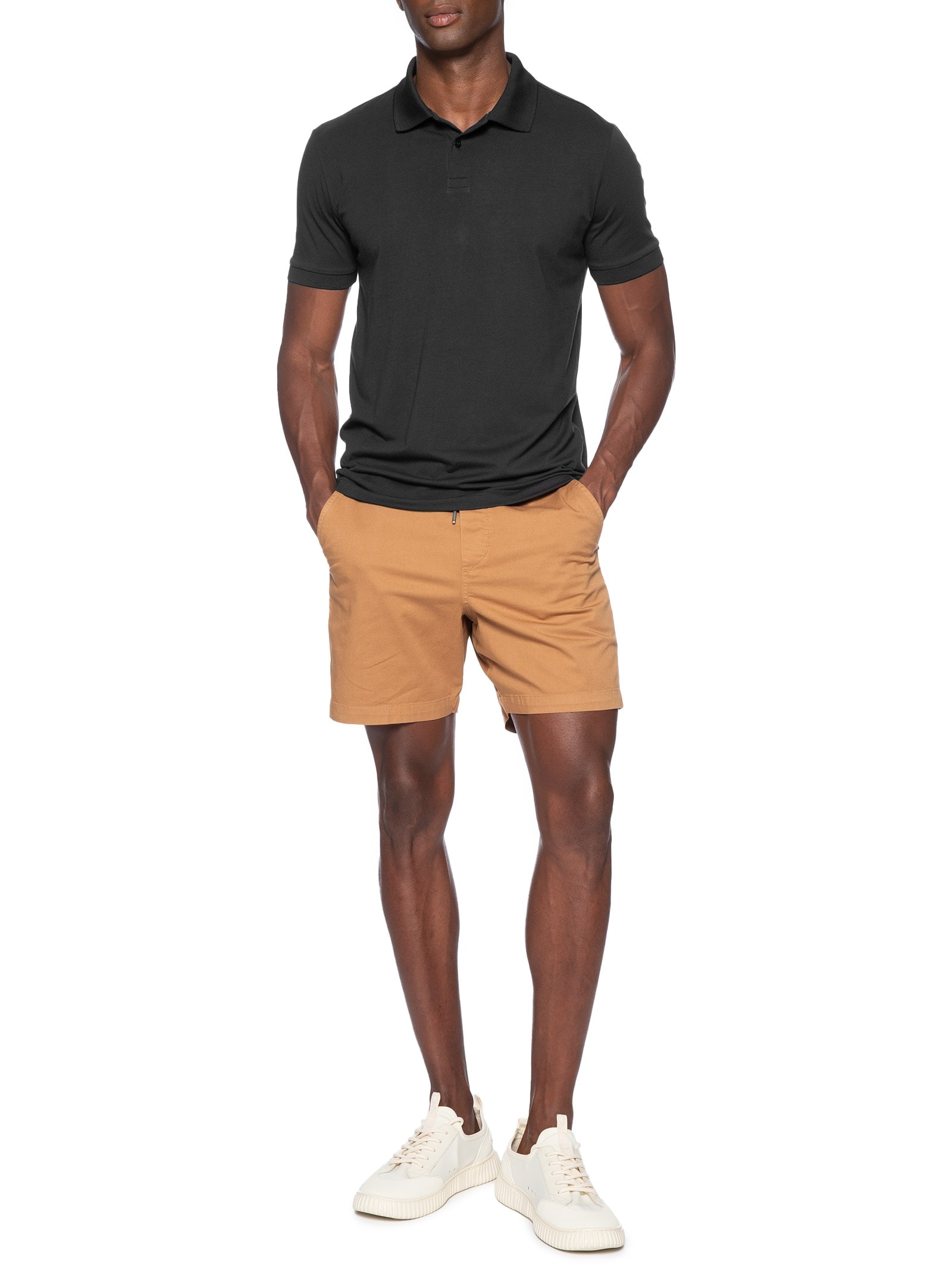 Polo Masculina Pima Tech Preto Reserva