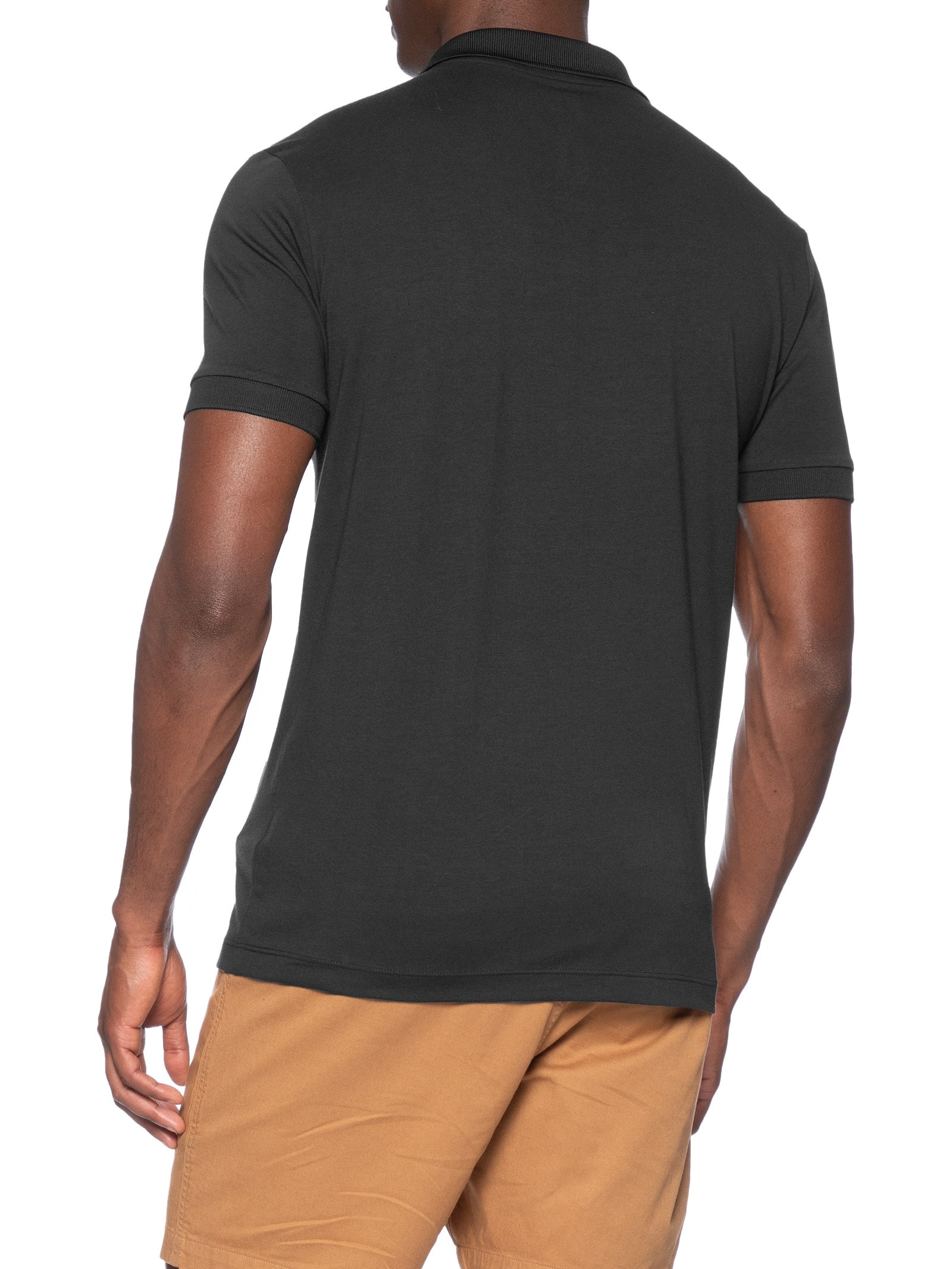 Polo Masculina Pima Tech Preto Reserva