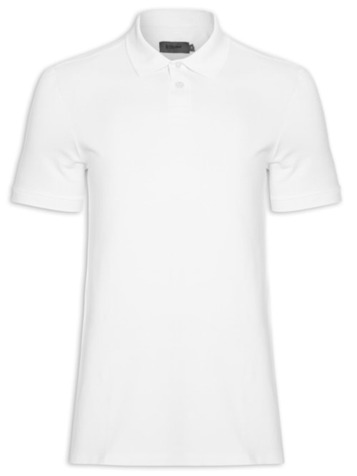 Polo Masculina Piquet Algodão – Branco