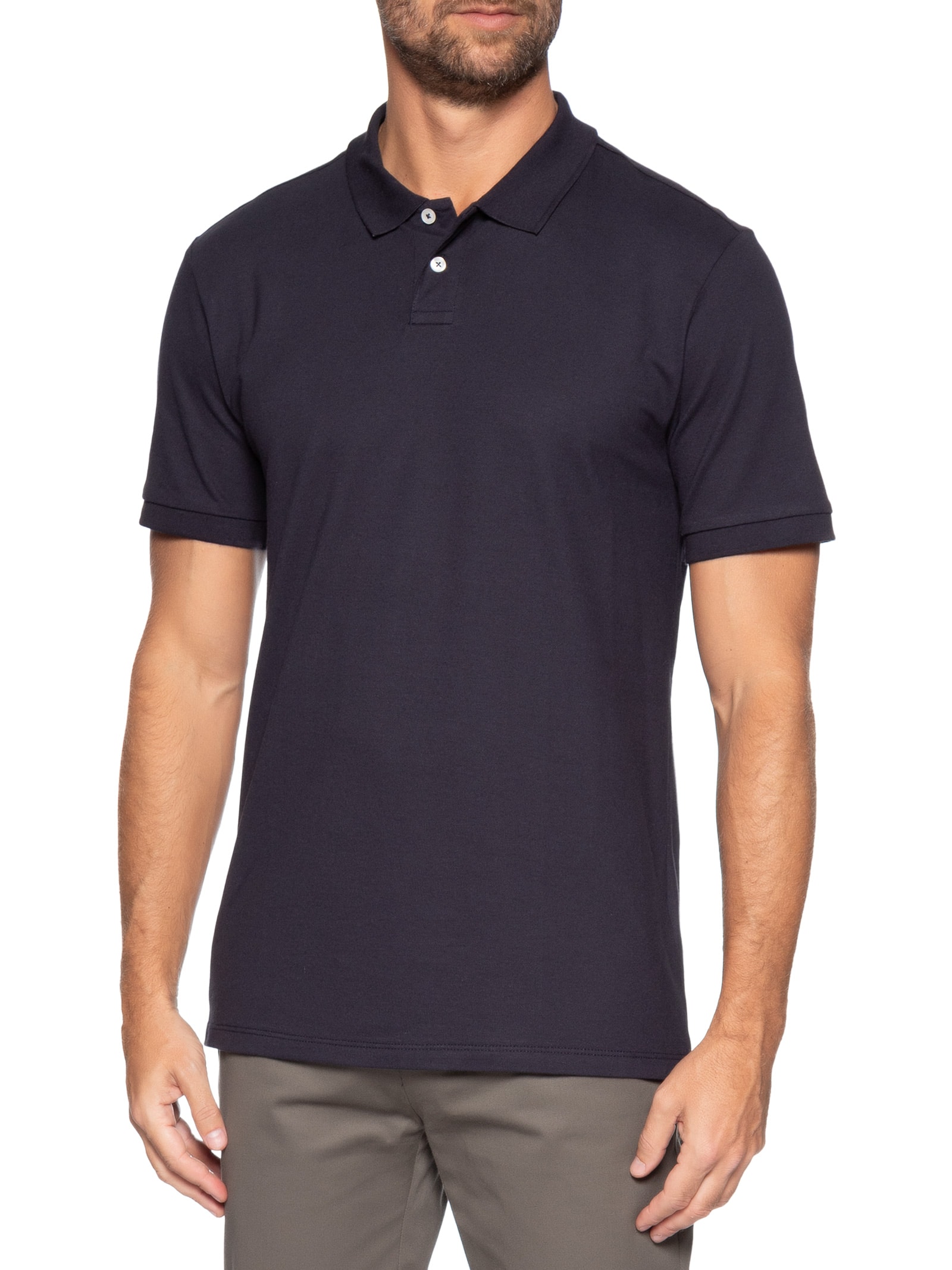 Polo Masculina Piquet Algodão Stretch Azul Oficina Reserva
