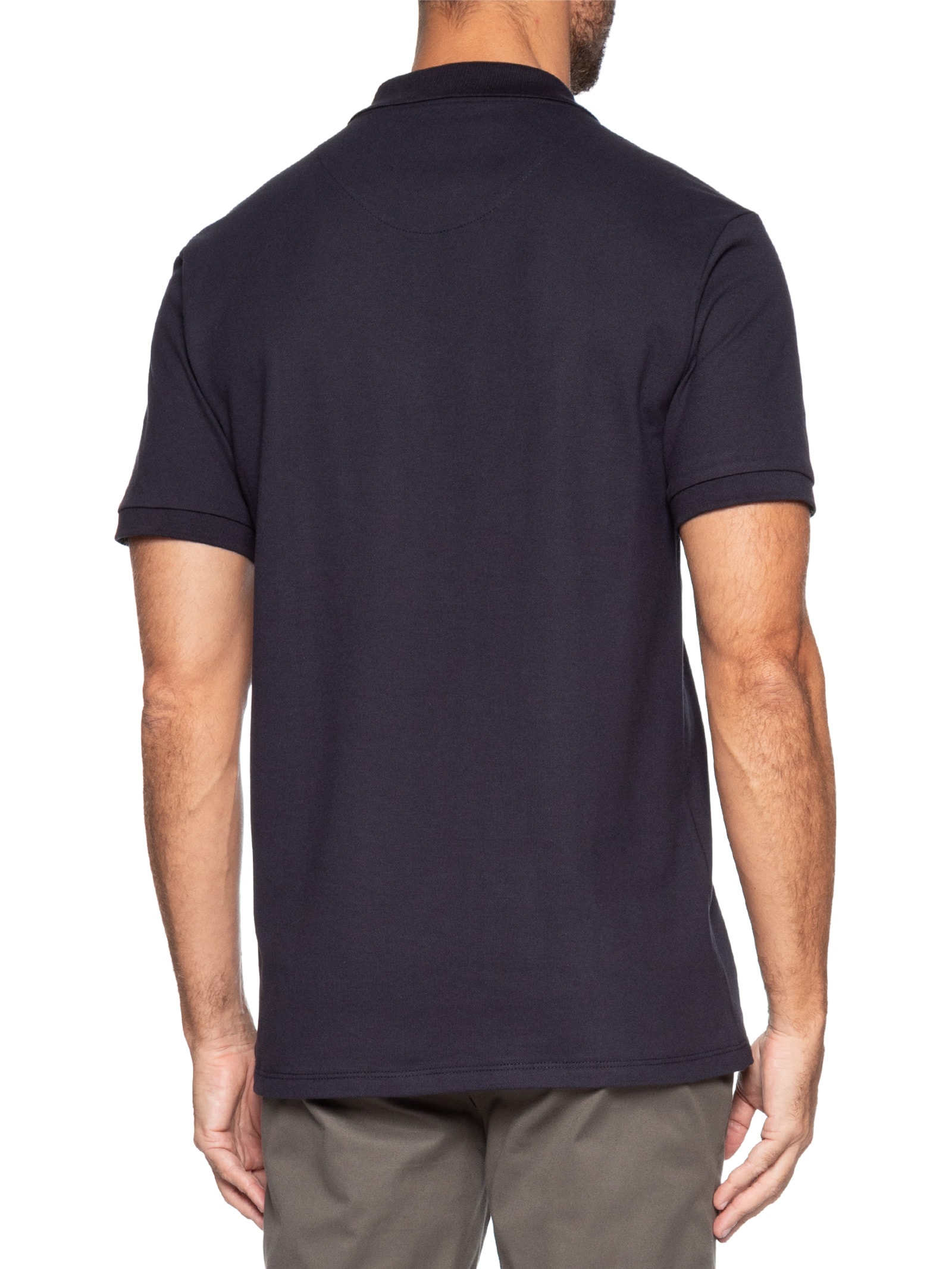 Polo Masculina Piquet Algodão Stretch Azul Oficina Reserva