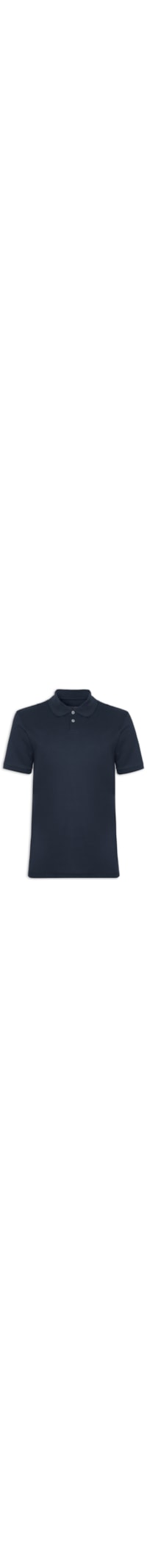 Polo Masculina Piquet Algodão Stretch Manga Curta - Azul