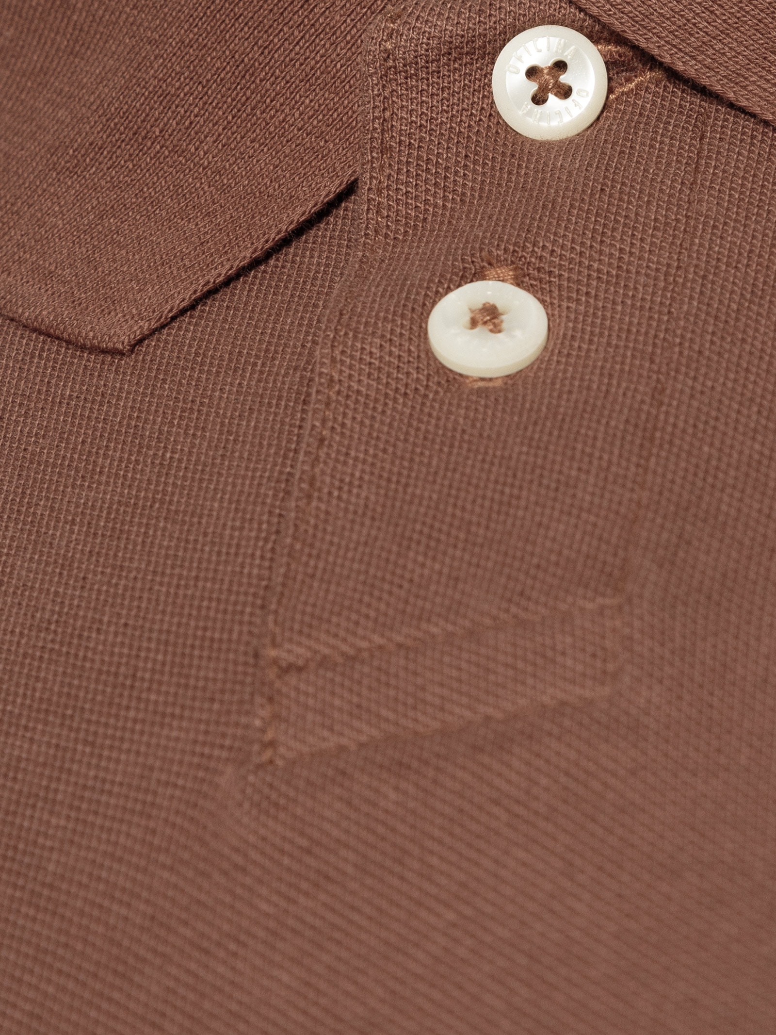 Polo Masculina Piquet Algodão Stretch Manga Curta Marrom Oficina Reserva