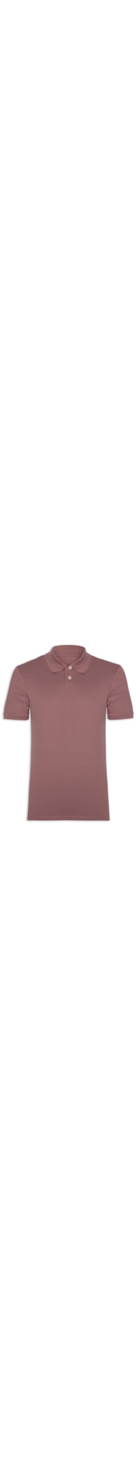 Polo Masculina Piquet Algodão Stretch Manga Curta - Vermelho