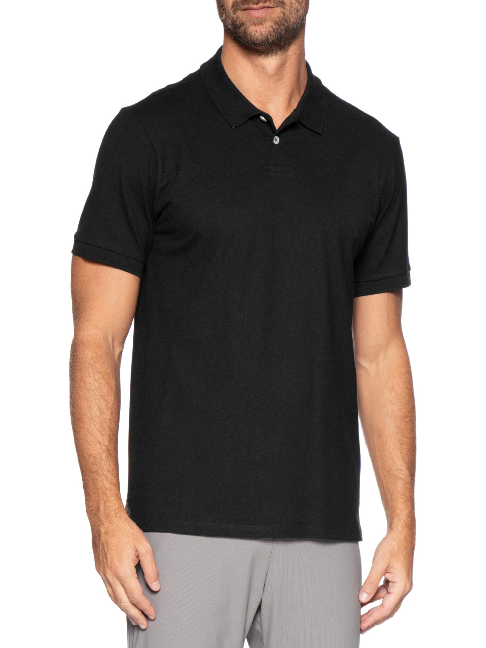 Polo Masculina Piquet Algodão Stretch Preto Oficina Reserva