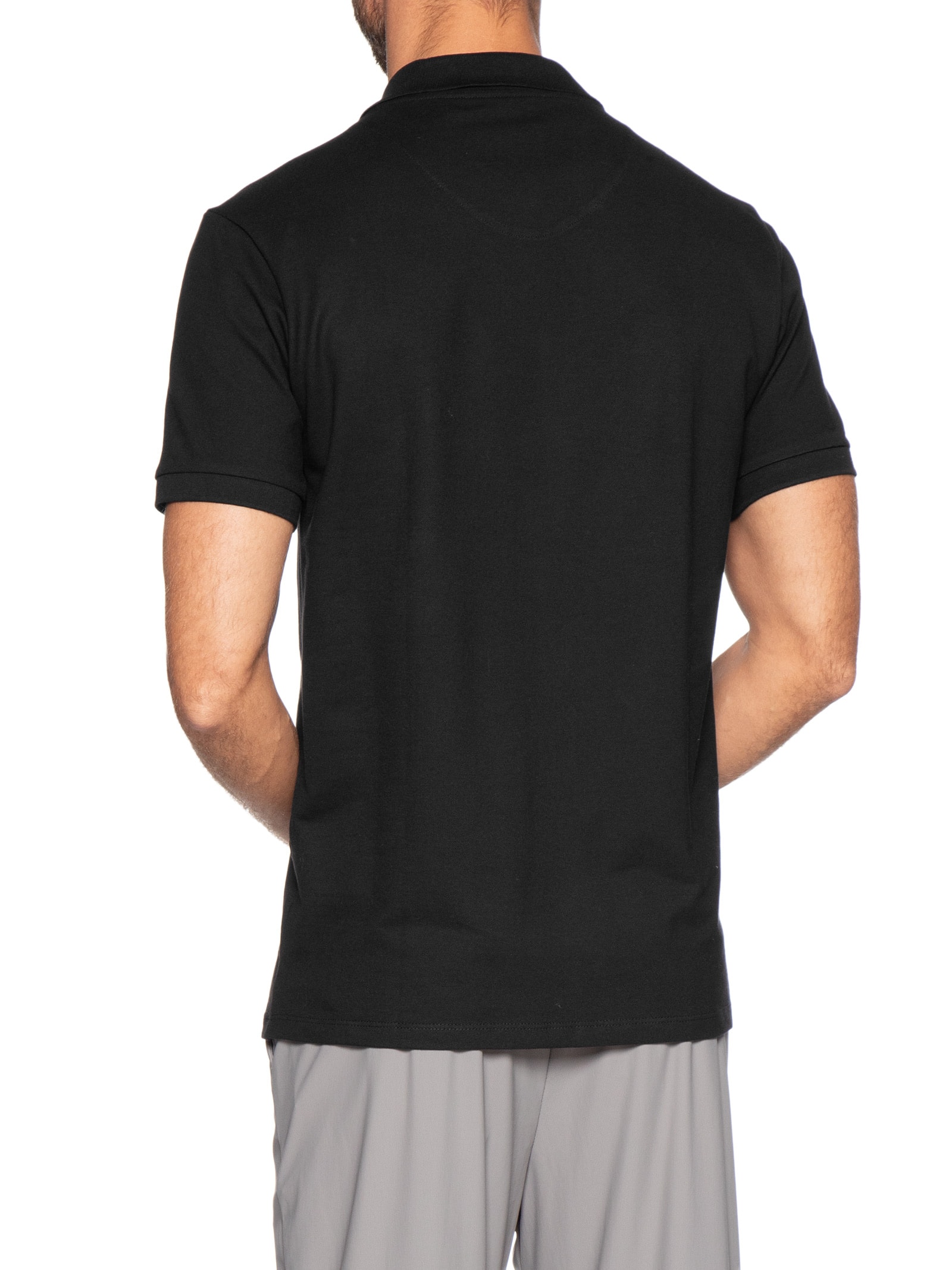 Polo Masculina Piquet Algodão Stretch Preto Oficina Reserva