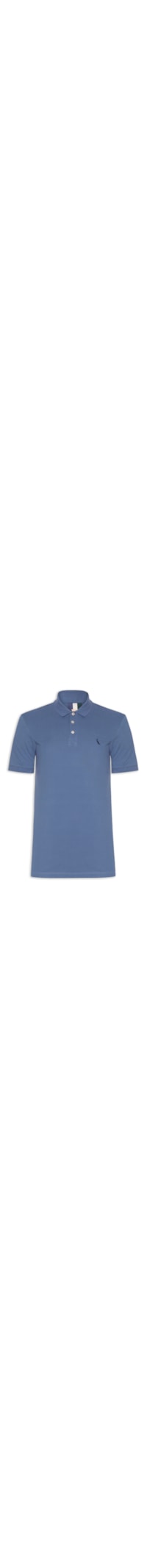 Polo Masculina Piquet Básica - Azul