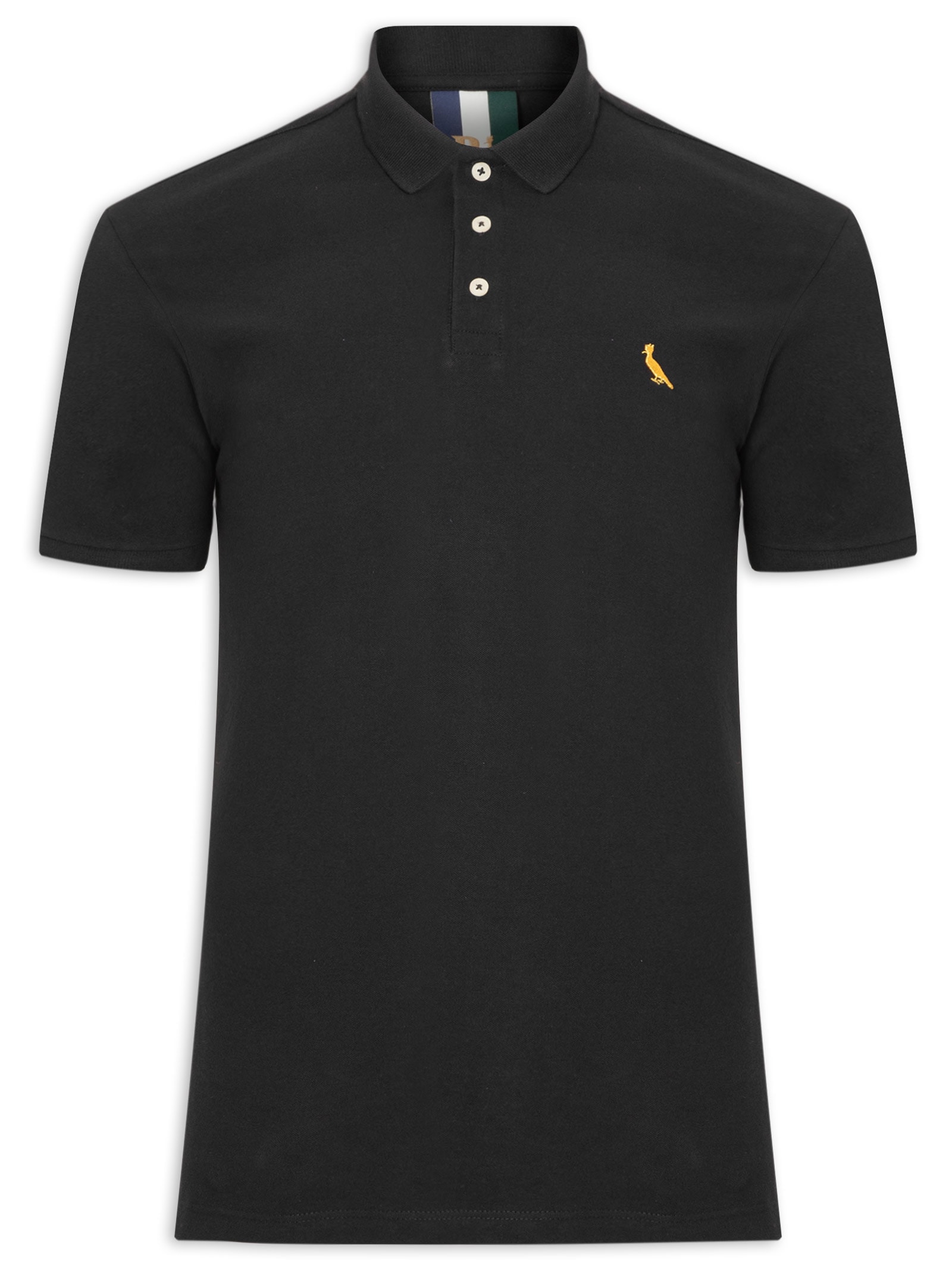 Polo Masculina Piquet Básica Golden Pais Preto Reserva