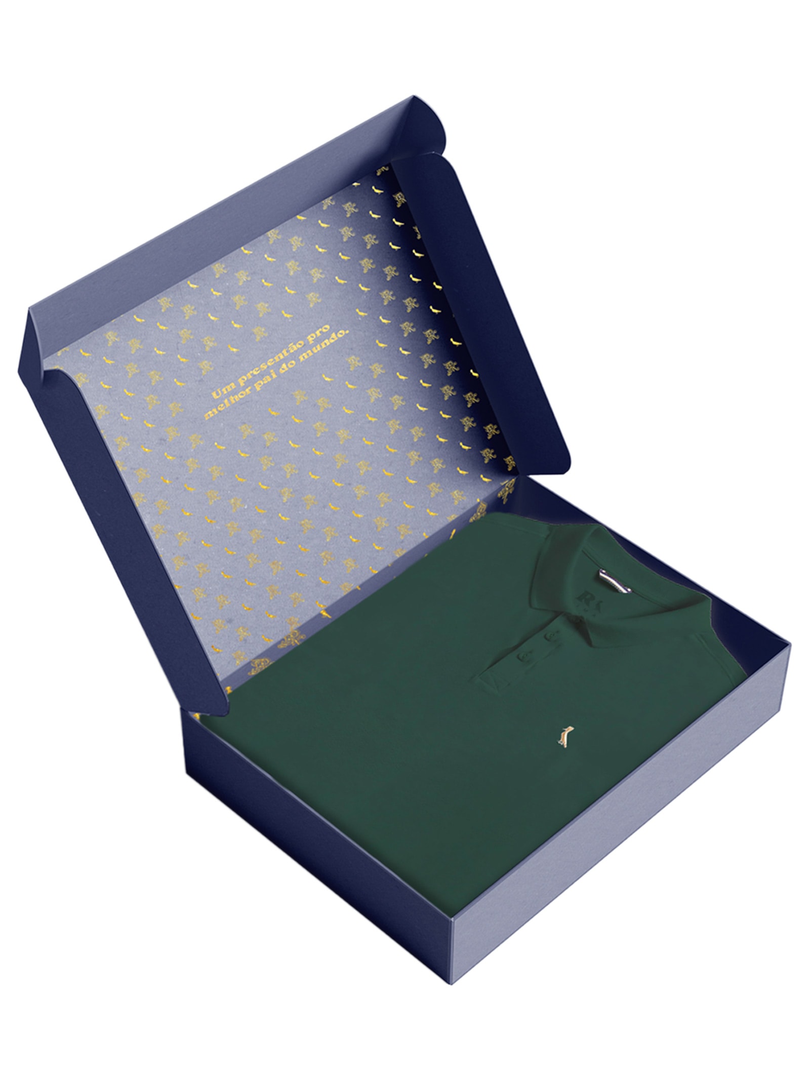 Polo Masculina Piquet Básica Golden Pais Verde Reserva