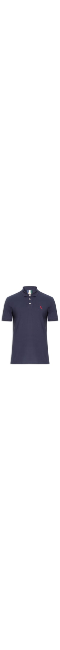 Polo Masculina Piquet Básica Namorados - Azul