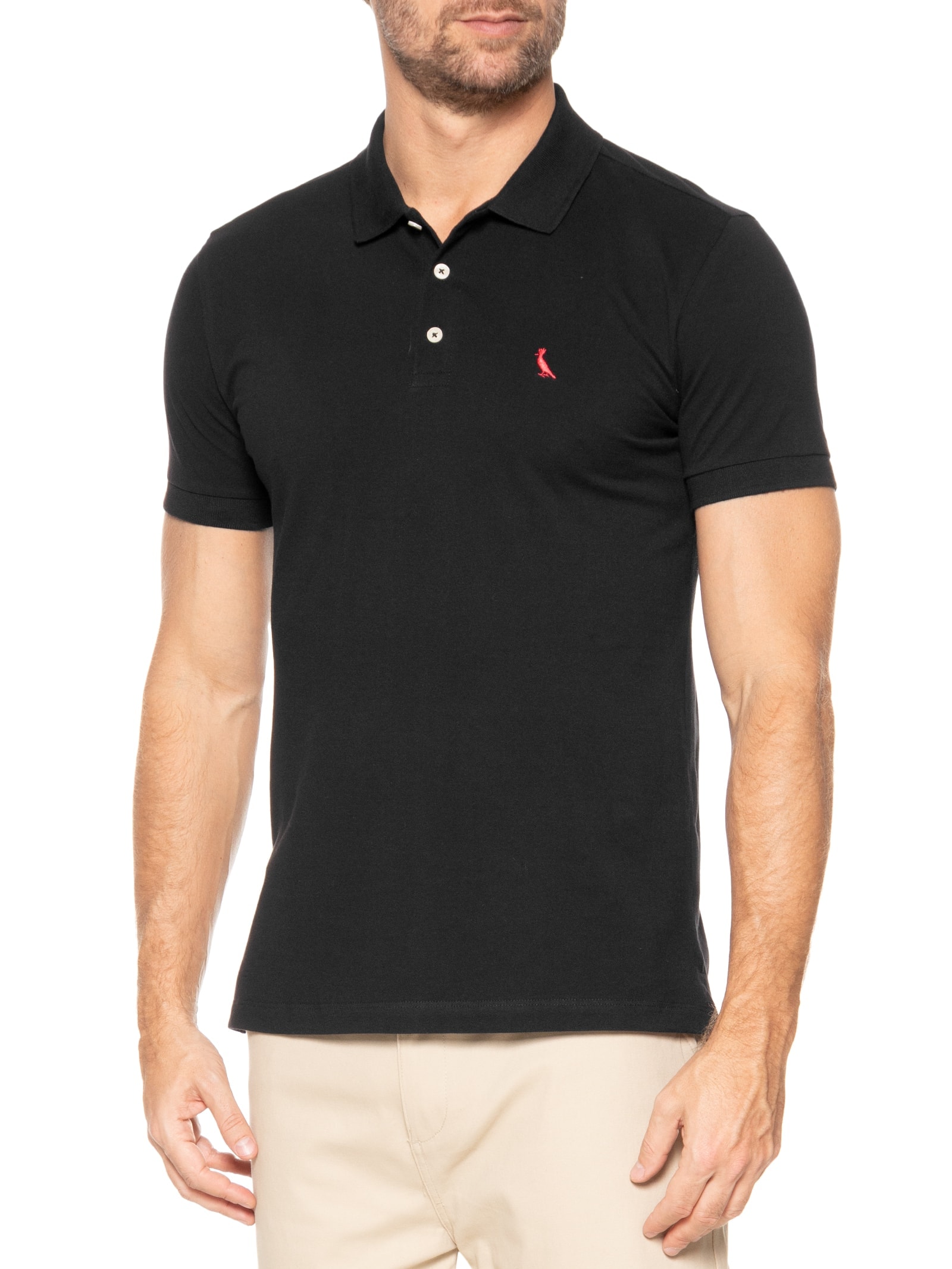 Polo Masculina Piquet Básica Namorados  Preto Reserva