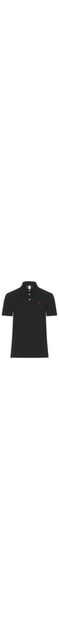 Polo Masculina Piquet Básica Namorados - Preto