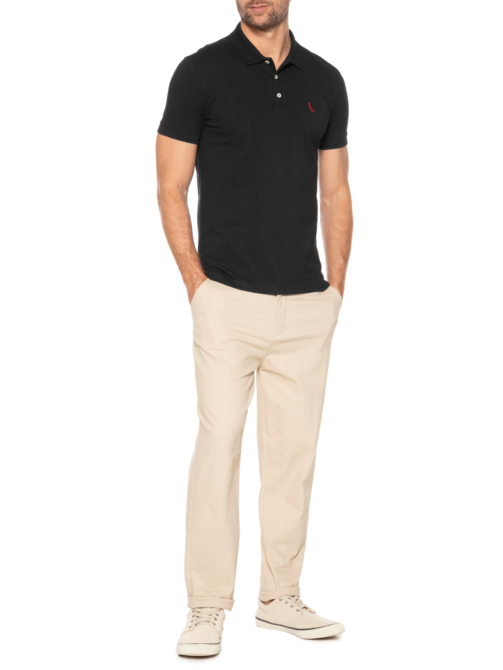Polo Masculina Piquet Básica Namorados  Preto Reserva