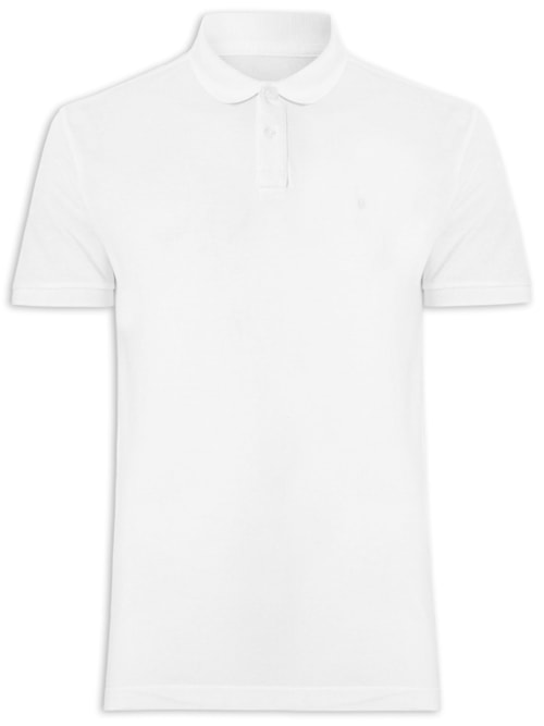 Polo Masculina Piquet Básica Rio - Branco