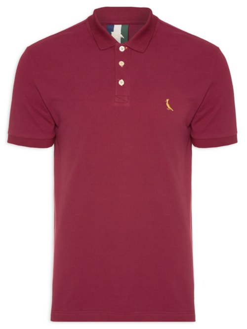 Polo Masculina Piquet Básica – Vinho