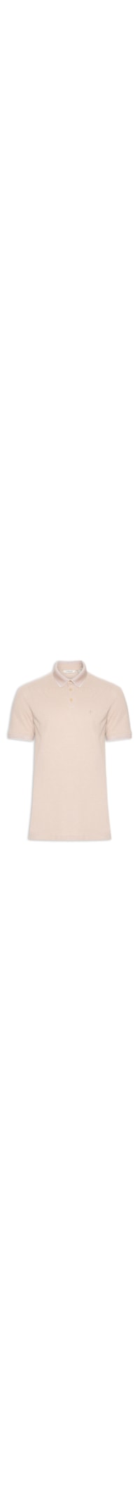 Polo Masculina Piquet Binado - Bege