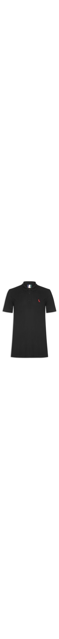 Polo Masculina Piquet Class Red Bird - Preto