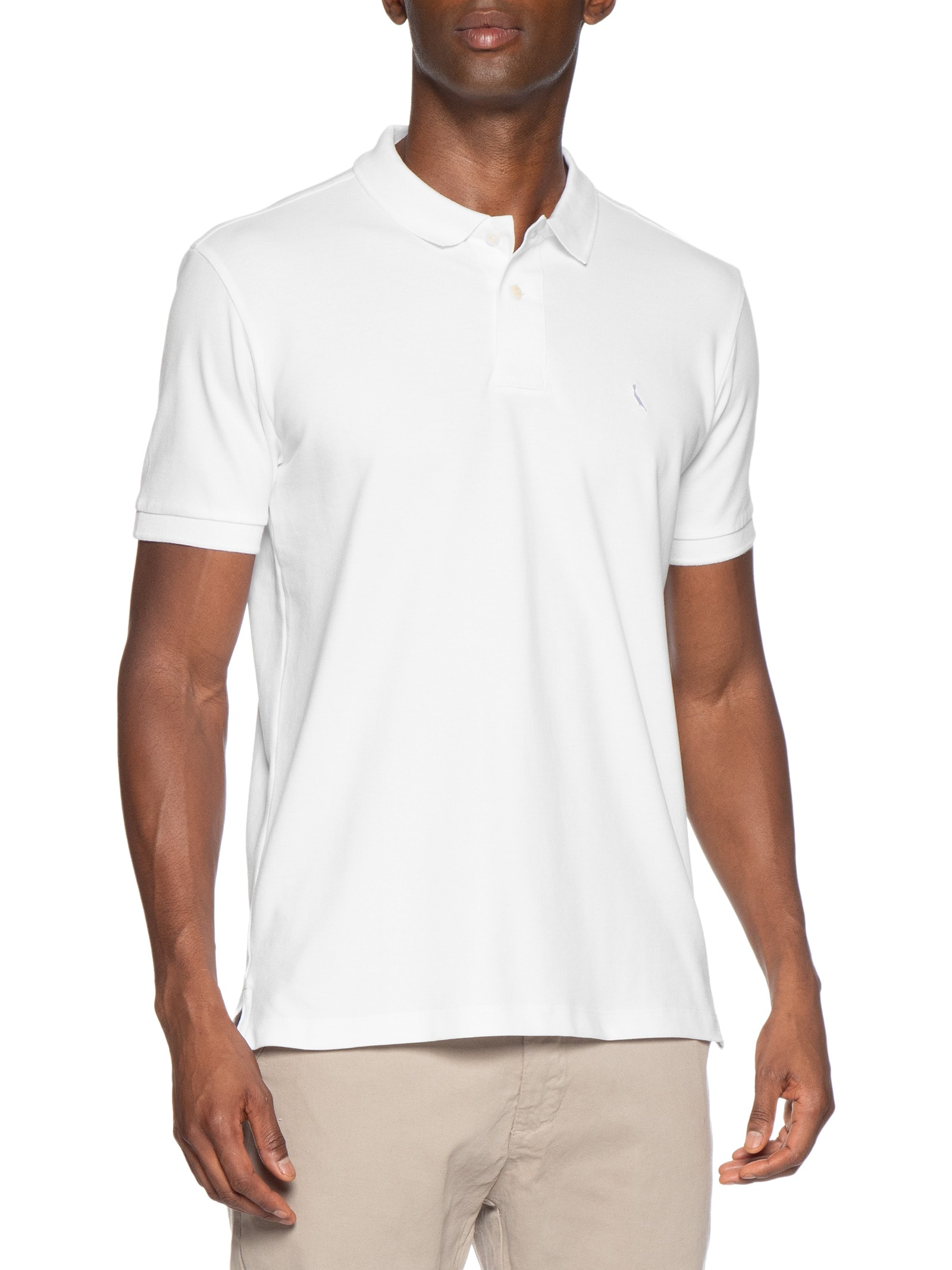 Polo Masculina Piquet Class RSV Branco Reserva