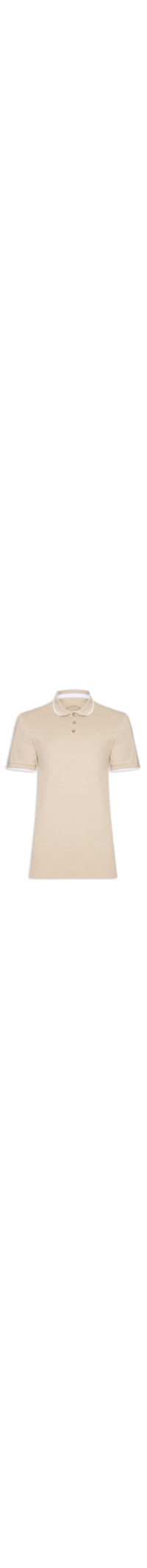 Polo Masculina Piquet Classic Friso - Bege
