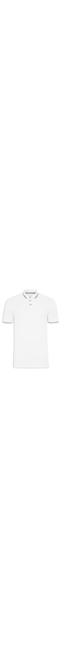 Polo Masculina Piquet Classic Friso - Branco