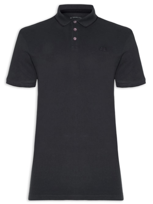 Polo Masculina Piquet Classic Friso - Cinza