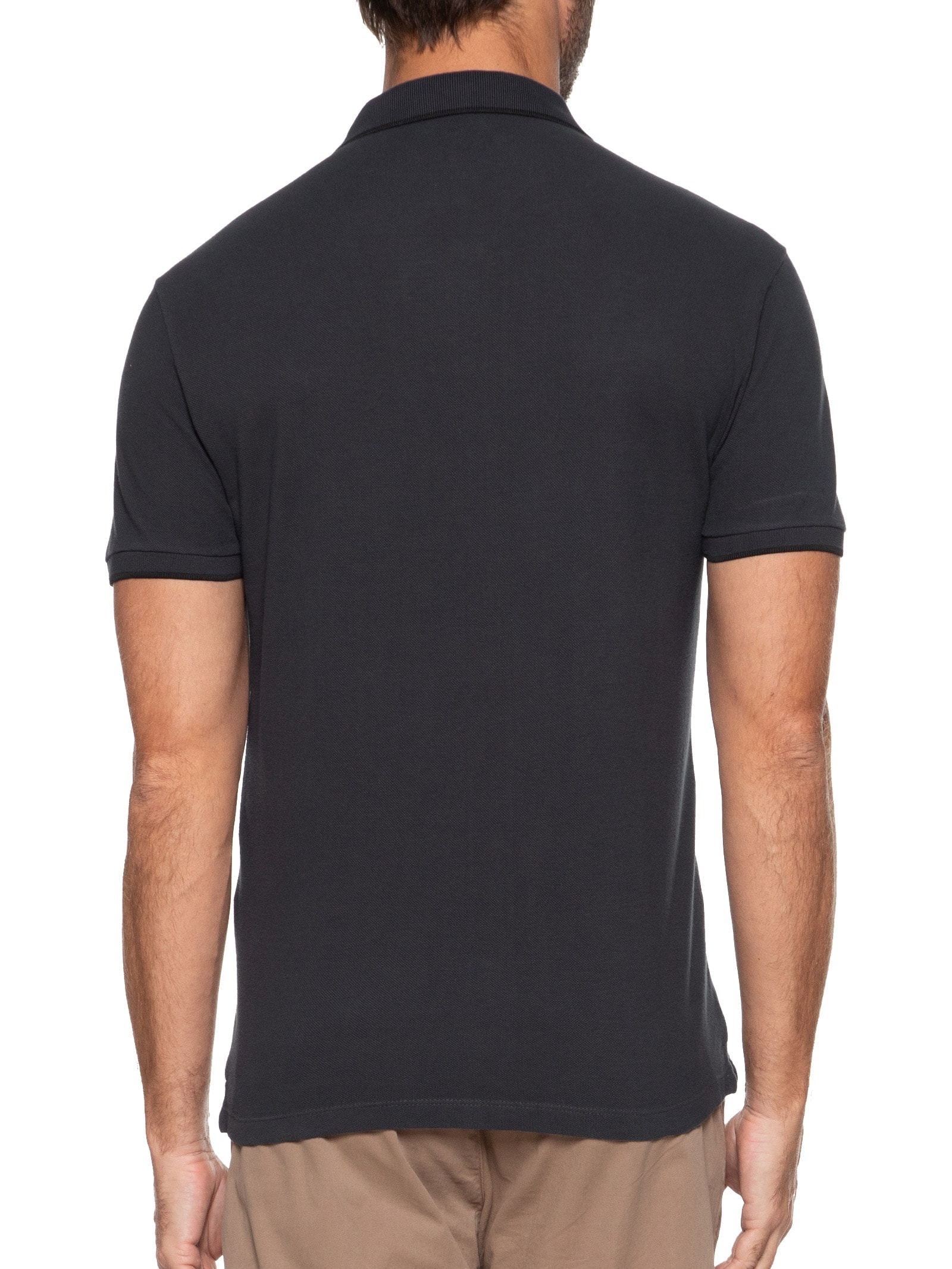 Polo Masculina Piquet Classic Friso Cinza  Jab