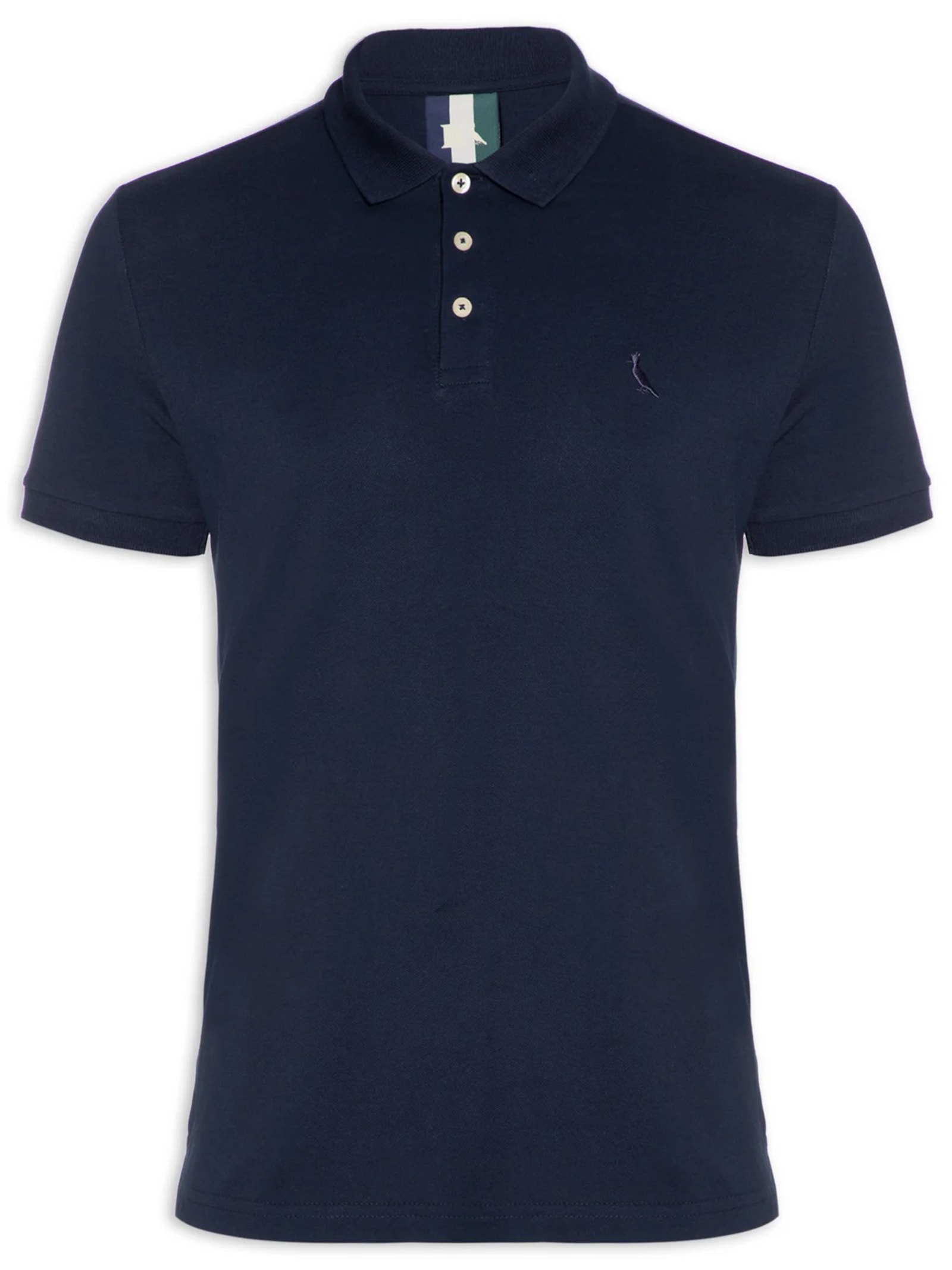 Polo Masculina Piquet Clássica Azul Reserva