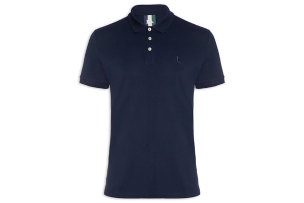 Polo Masculina Piquet Clássica - Azul