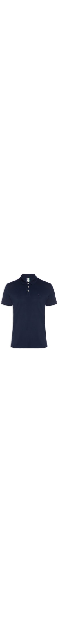 Polo Masculina Piquet Clássica - Azul
