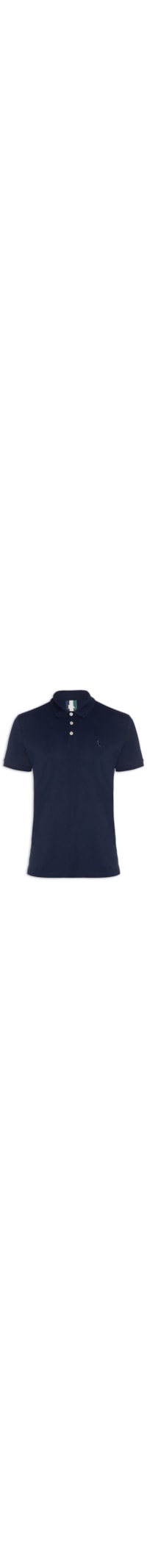 Polo Masculina Piquet Clássica - Azul