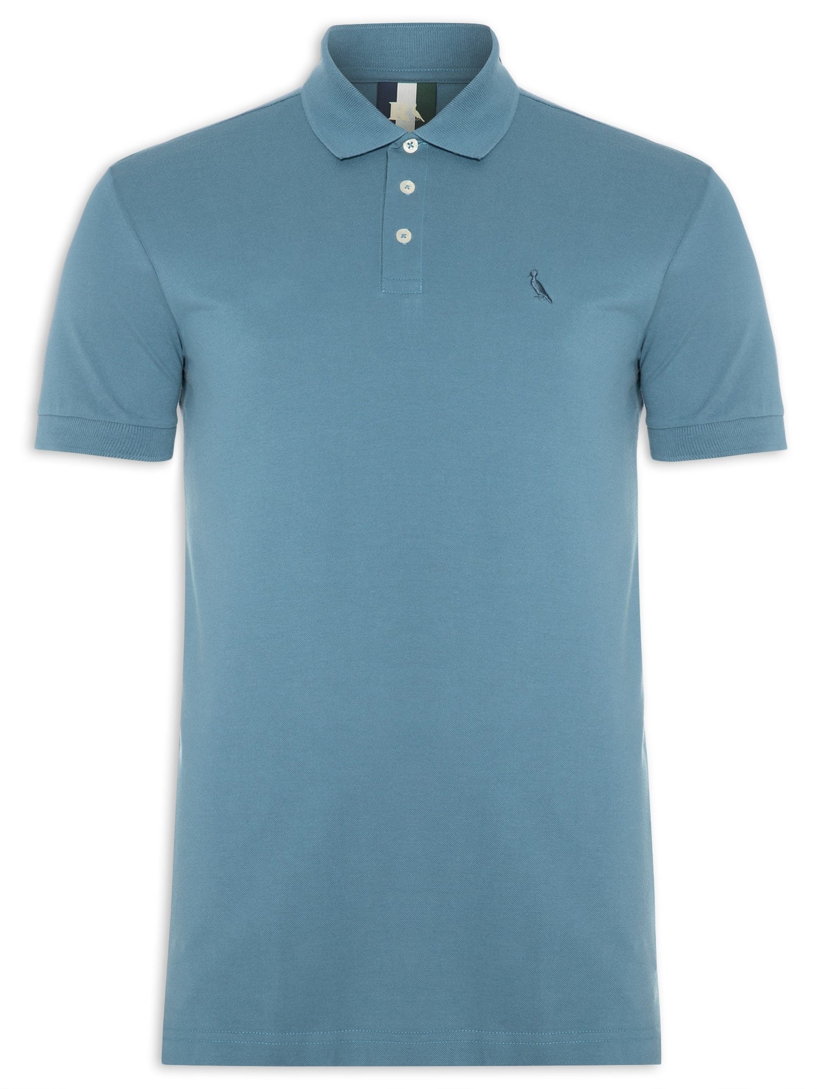 Polo Masculina Piquet Clássica Azul Reserva
