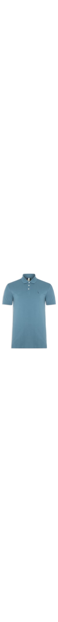 Polo Masculina Piquet Clássica - Azul