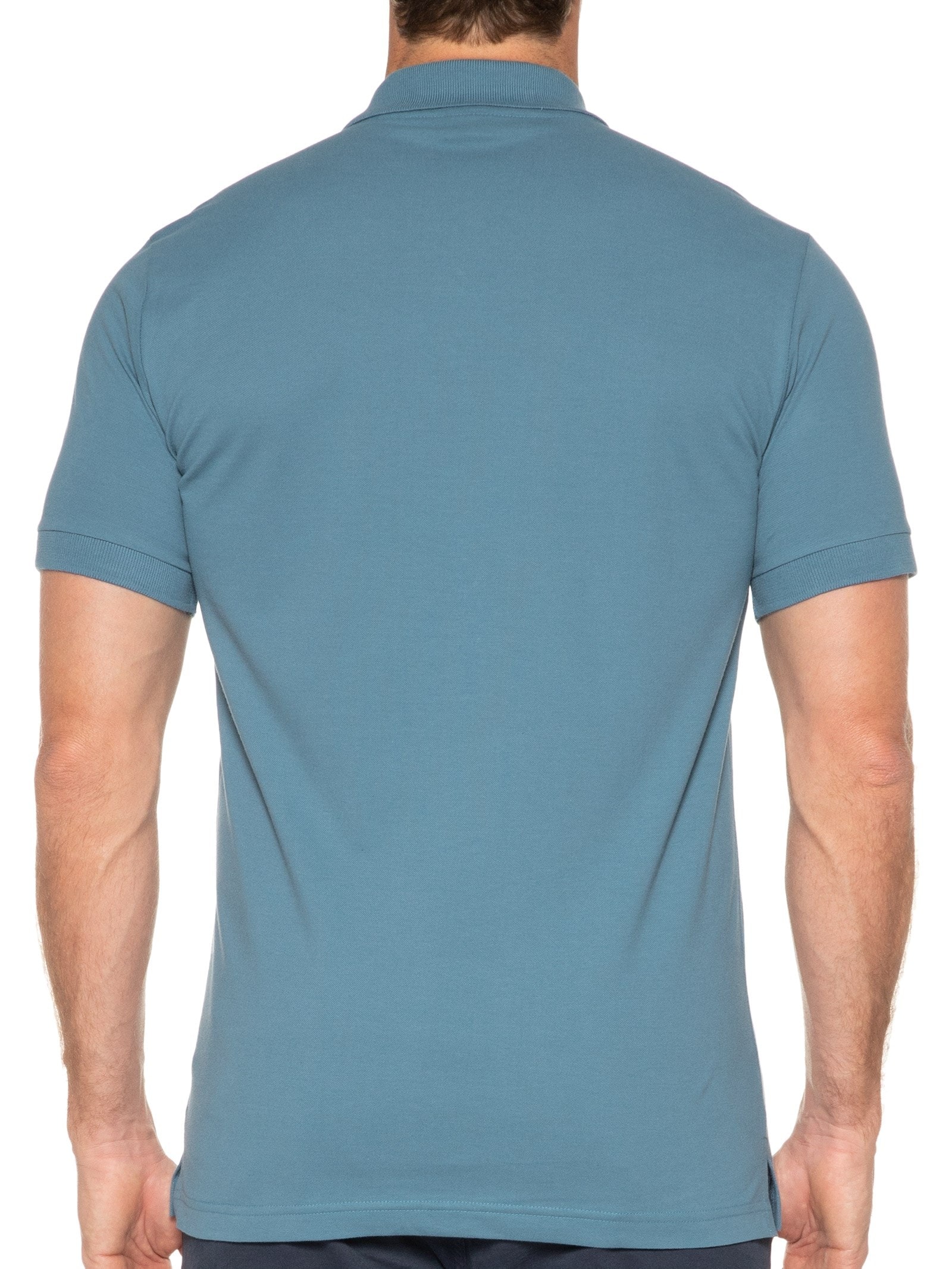 Polo Masculina Piquet Clássica Azul Reserva