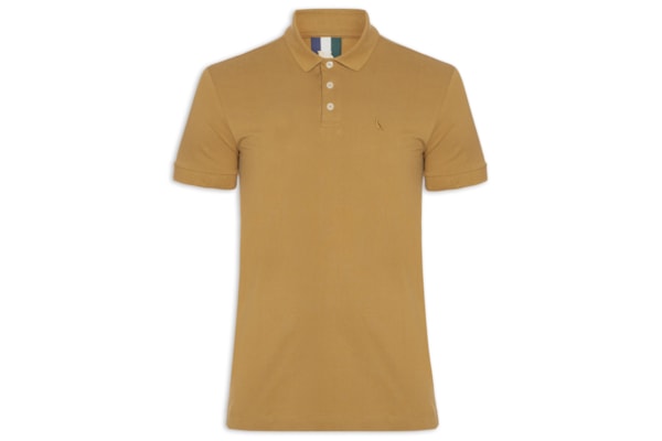 Polo Masculina Piquet Clássica - Marrom
