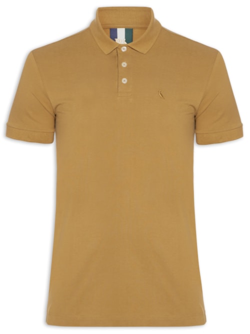 Polo Masculina Piquet Clássica – Marrom