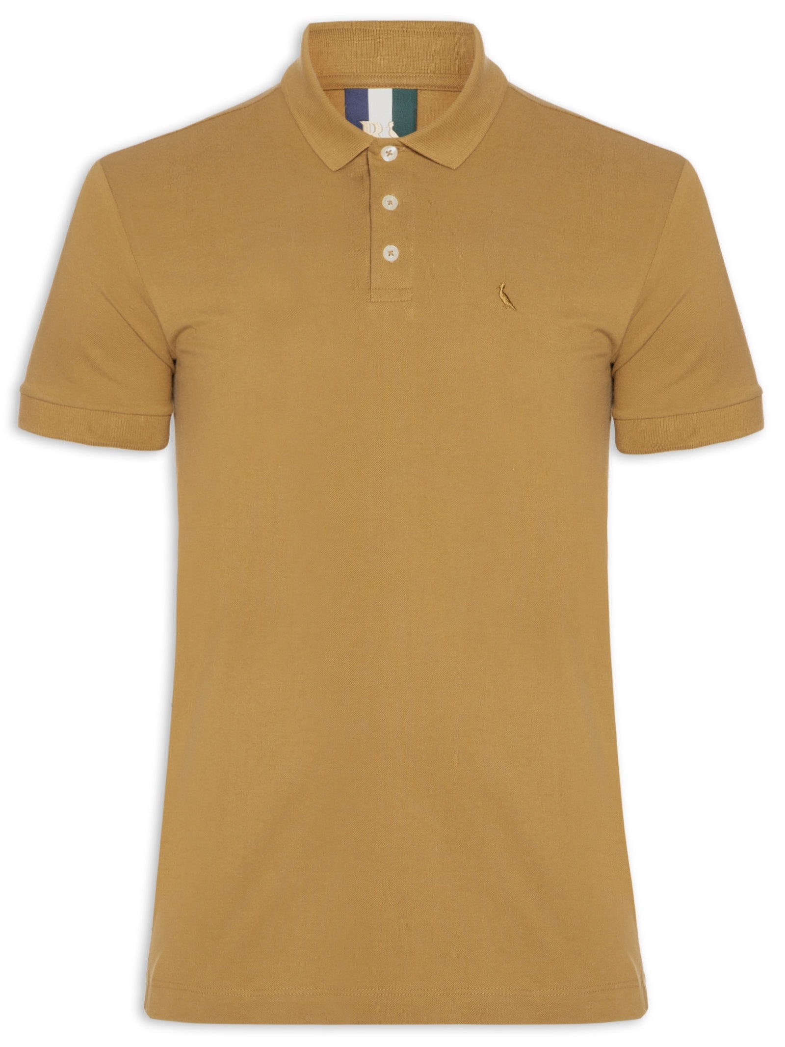 Polo Masculina Piquet Clássica Marrom Reserva