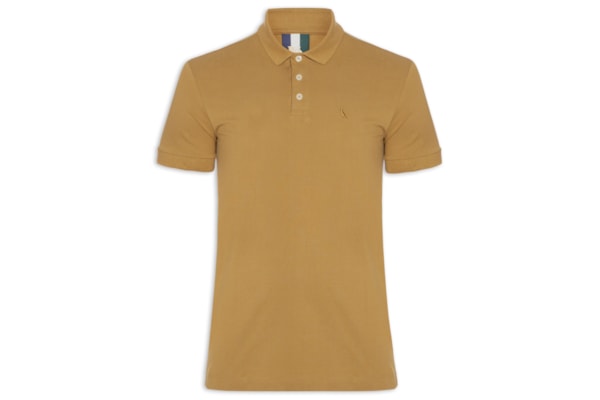 Polo Masculina Piquet Clássica - Marrom