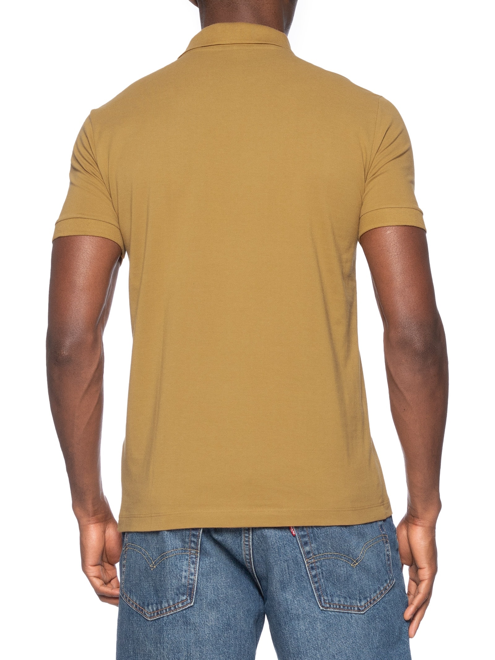 Polo Masculina Piquet Clássica Marrom Reserva