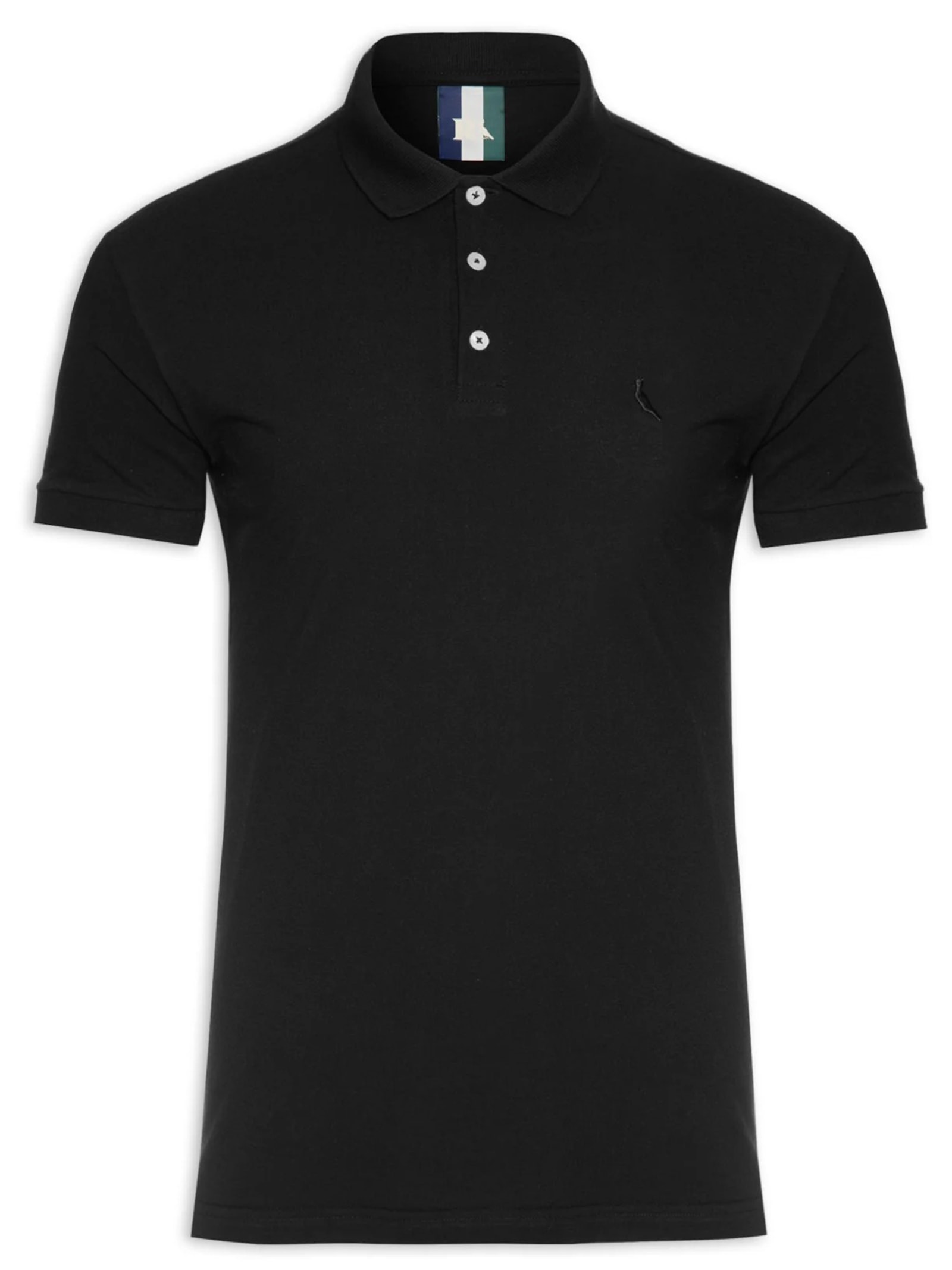 Polo Masculina Piquet Clássica Preto Reserva
