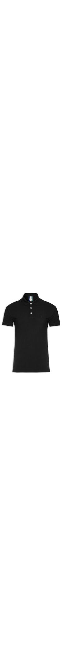 Polo Masculina Piquet Clássica - Preto