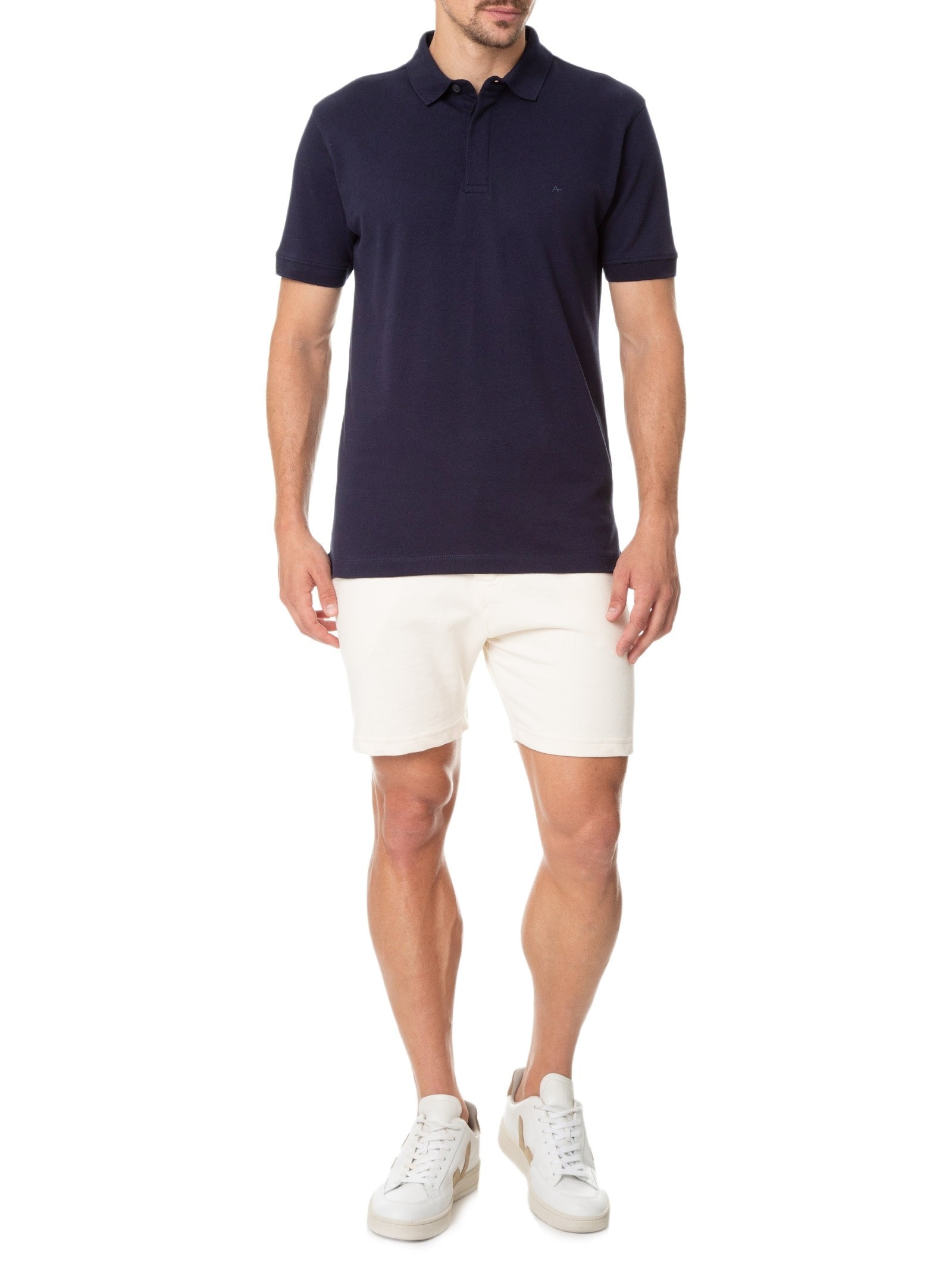 Polo Masculina Piquet Colorfix Azul Aramis