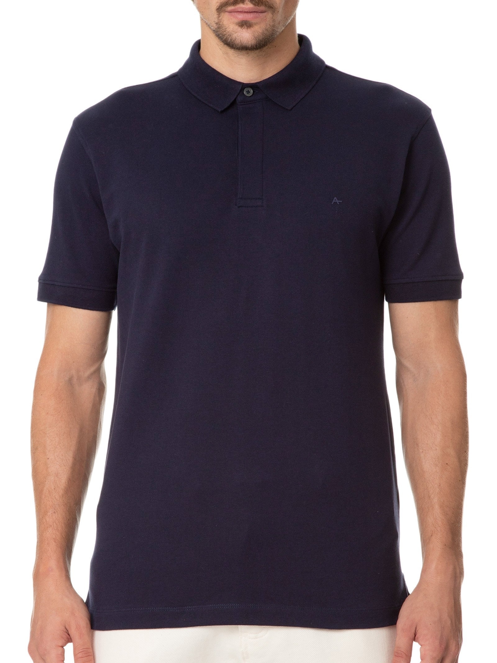 Polo Masculina Piquet Colorfix Azul Aramis