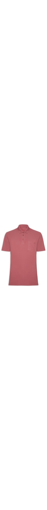 Polo Masculina Piquet Com Bolso - Rosa